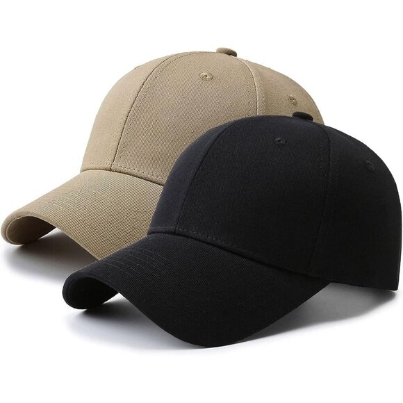 2 Packs Black +khaki Baseball Cap Golf Dad Hat For Men And Women main image 4